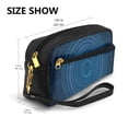thumbnail image 3 of YFYANG Leather Portable Travel Small Makeup Bag, Multifunctional Storage Bag, Blue Dream Swirl Pattern Cosmetic Bag, 3 of 4