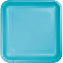 Touch of Color Dinner Plate, Square, Bermuda Blue, 9" , 18 Ct