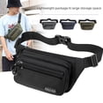 thumbnail image 2 of Riñonera impermeable ligera multicapa sencilla para hombre, billetera de gran capacidad para caja registradora, bolsa de tela Oxford, bolsa para teléfono móvil, bolsa para el pecho, 2 of 6