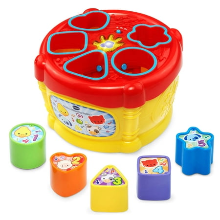 VTech Sort & Discover Drum With Shape Blocks and Magic Shape (Best Shape Sorter For 1 Year Old)