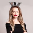 thumbnail image 2 of KAKOWELY Diadema con orejas de burro para cosplay, accesorios para disfraces de animales, tocados de animales de dibujos animados para mujer., 2 of 4