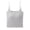 Z154 Grey, variant on Camisole Tops For Women With Built In Bras Summer Square Neck Sleeveless Solid Color Blouse For Everyday Wear Soft Comfortable T Shirts Beige Size L