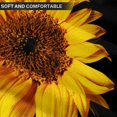 thumbnail image 5 of Set of 2 Throw Pillow Covers Sunflower Yellow Black Sun Flowers Decor Pillowcases Polyester 16 X 16 Inch Square Hidden Zipper Home Cushion Decorative Pillowcase, 5 of 6