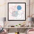 thumbnail image 3 of Designart 'Butterfly With One Line Drawing On Cubism Shapes I' Modern Framed Art Print, 3 of 4