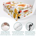 thumbnail image 4 of 3 Pieces King Quilt Set,Fall Maple Leaf Seamless Soft Bedding Sets with 1 Quilt & 2 Pillow Shams,Rustic Thanksgiving Autumn Leaves Summer Bedspread Lightweight Coverlet Comforter for All Season, 4 of 9