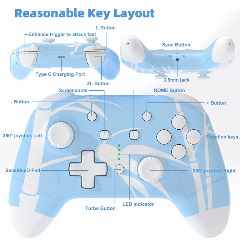 Mytrix Wireless Pro Controller for Nintendo Switch/PC/iOS Mytrix Wireless Pro Controller for Nintendo Switch/PC/iOS