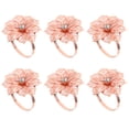 thumbnail image 1 of 6pcs Alloy Napkin Rings Elegant Flower Modeling Napkin Buckles Napkin Holders, 1 of 9