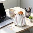 thumbnail image 2 of Halloween Baseball Ghost Statue, 6 Inch Cute Resin Figurine Spooky Sports Tabletop Decor for Shelves, Desks, and Home, 2 of 6