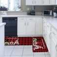 thumbnail image 4 of Kitchen Rug Mat Merry Christmas Gnome, Set of 2, Anti-Fatigue Non-Skid Washable Kitchen Runner Rugs, Red Buffalo Plaid Soft Comfort Rug for Kitchen, Floor Home, Front of Sink, Laundry, 4 of 6