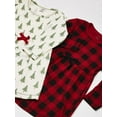 thumbnail image 2 of Touched by Nature Baby and Toddler Girl Organic Cotton Long-Sleeve Dresses 2pk, Tree Plaid, 9-12 Months, 2 of 4