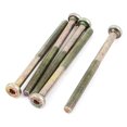 thumbnail image 1 of Unique Bargains M6 x 80mm Threaded Hexagon Socket Head Cap Screws Bolts Bronze Tone 5 Pcs, 1 of 2