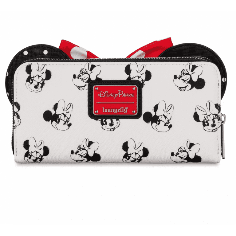 Disney Minnie Mouse Bow Polka Dot Zip Around Wallet