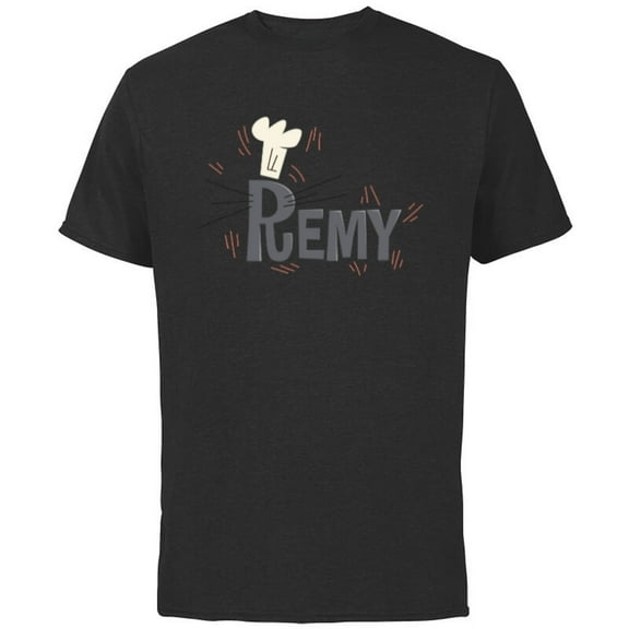 Disney PIXAR Ratatouille Remy - Short Sleeve Cotton T-Shirt for Adults - Customized-Black
