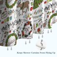 thumbnail image 6 of White Christmas Wreath Pattern Shower Curtain 84"x72" ,Bathroom Decorative Shower Curtains Set with 12 Hooks,Modern Waterproof Washable Shower Curtain, 6 of 6