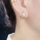 thumbnail image 4 of Fiudx Ofertas Relámpago Pendientes De Cadena De Viento Frío Con Nueva Personalidad De Aguja Dorada, Pendientes De Cristal Europeos Y Americanos Para Mujer, 4 of 6