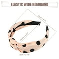 thumbnail image 6 of Unique Bargains Polka Dot Headband, Knotted Headband for Women Top Knot Elastic Hairband Non-Slip Wide Hair Hoop Pink, 6 of 7