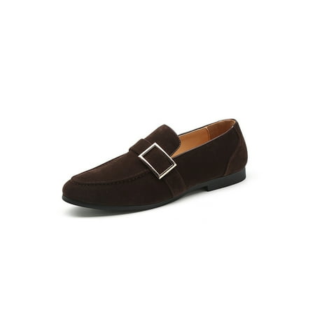 

Ritualay Mens Comfort Slip On Flats Party Buckle Work Breathable Dress Shoes