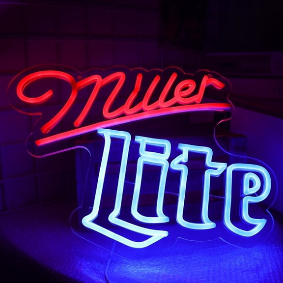Retro Beer Style Neon Sign LED Red Blue Light USB Powered Wall Decor Lamp for Bar Home Party Decoration