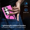 thumbnail image 4 of ELEHOLD Rugged Case for Samsung Galaxy A03s Heavy Duty Case with Foldable Ring Holder Kickstand Function Non-Slip Military Grade Drop Protection Shockproof Cover for Samsung Galaxy A03s,pink, 4 of 8