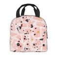 thumbnail image 4 of ZICANCN Insulated Lunch Bag for Women Men, Terrazzo Seamless Coral Pink Reusable Cute Lunch Bags for Picnic School Work Office, 4 of 8