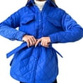 thumbnail image 4 of Txlixc Chaqueta acolchada para mujeres con cinturón ligero, cómodo, cálido, de manga larga de una sola fila Txlixc moda, 4 of 6