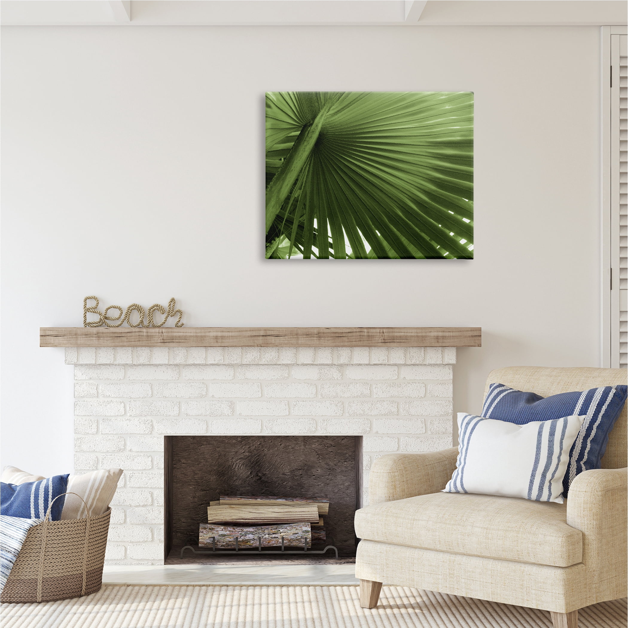 Stupell Industries Green Tropical Leaf Botanical & Floral Photography Gallery Wrapped Canvas Print Wall Art, 40 x 30