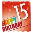 thumbnail image 3 of Ambesonne 15th Birthday Shower Curtain, 15th Birthday Concept, 69"Wx84"L, Multicolor, 3 of 3