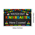 thumbnail image 2 of Colorful Welcome Kindergarten Banner with Balloon Apple Book Crayon Elements Party Backdrop Decorations for First Day School Event Photography Props Kids Party Decor, 2 of 7