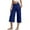 Blue, variant on SwiftWear Wide-Leg Yoga Capri Pants for Women High Waist w/Practical Pockets | Versatile Athleisure Wear for Gym & Casual S-3XL
