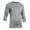 Gray, variant on Qingpeng Mens Basic T-Shirts Casual Slim Fit 3/4 Sleeve T Shirts Solid Lightweight Breathable Shirt Top