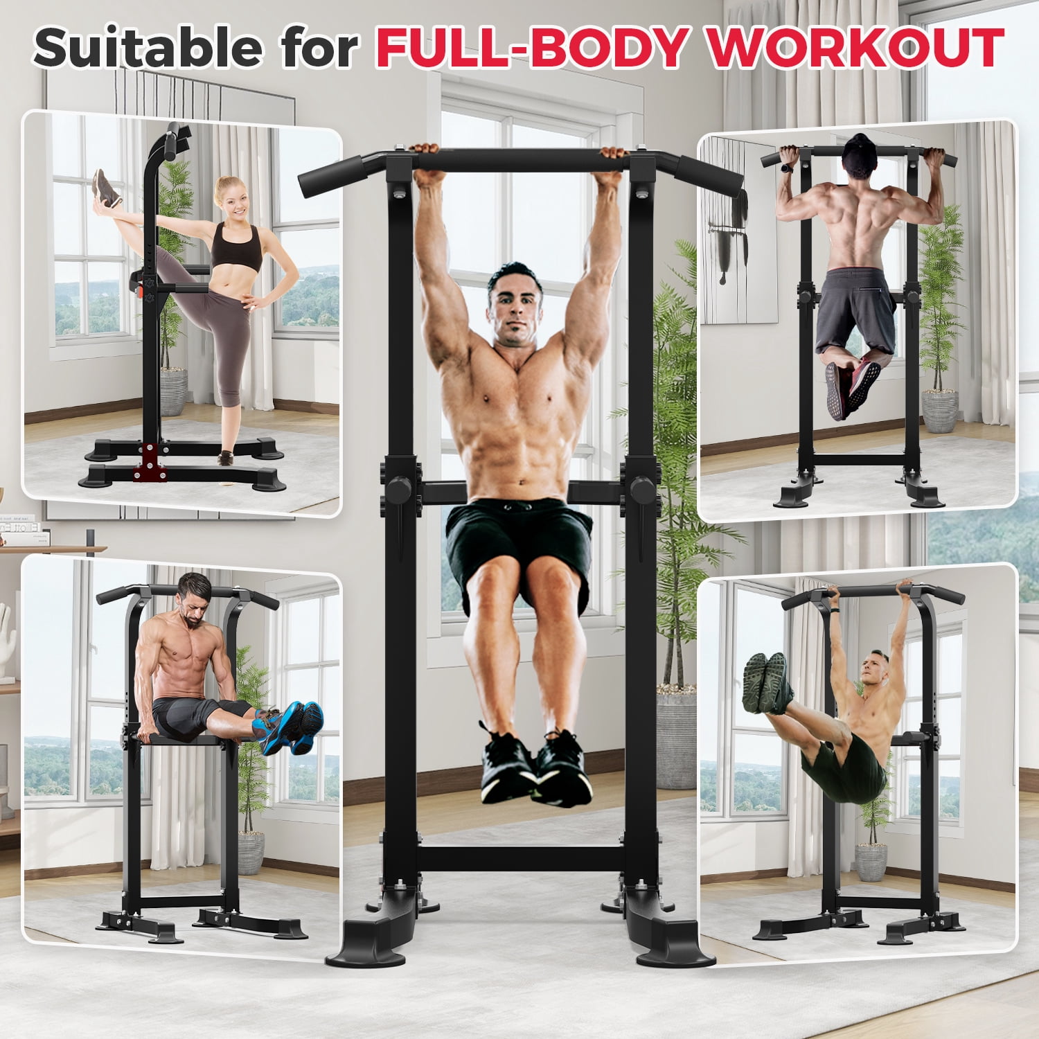 Wesfital Multi-function Gym Stand Pull Up Bar, Adjustable Workout Wesfital Multi-function Gym Stand Pull Up Bar, Adjustable Workout