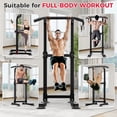 thumbnail image 4 of Wesfital Power Tower Pull Up Bar, Pull Up Bar Station Workout Dip Station Height Adjustable Strength Training Equipment 330lbs Weight Capacity, Black, 4 of 7