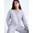 thumbnail image 4 of Scoop Women's and Women's Plus V-Neck Sweatshirt, Sizes XS-4X, 4 of 5