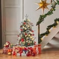 thumbnail image 4 of Christmas Tree - 3ft-4.5 Imitation Fiber Optic Light Flocked Tree, Home Decoration, Christmas Gift, 4 of 9
