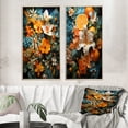 thumbnail image 1 of Designart "Tropical Tangle Orange Blue painting II" Abstract Collages Framed Wall Art Set Of 2 - Multi-Color Abstract Framed Canvas Set For Living Room Decor, 1 of 6