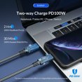 thumbnail image 3 of ORICO USB4 to USB C Cable PD100W Fast Charge 40Gbps Data Sync 0.98ft, 3 of 7