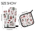 thumbnail image 2 of Yayeee Oven Mitts and Pot Holder Set of 2 Heat Resistant Kitchen Gloves Baking Hot Pad, Red Nordic Christmas, 2 of 5