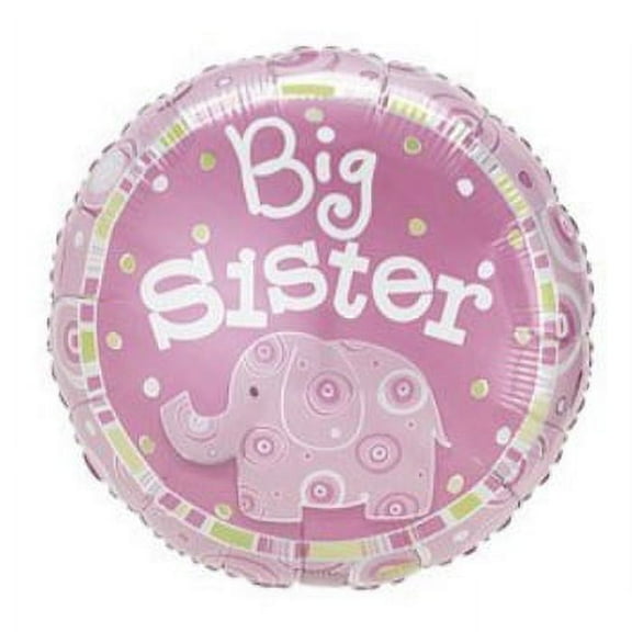 17 inch Big Sister Foil Mylar Balloon - Party Supplies Decorations