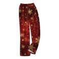 thumbnail image 6 of Women's Casual Fashion Christmas Pajama Pants, Long Sleepwear Trousers for Sports and Home Use, Comfortable and Soft Material for Nightwear and Lounging,Red,S, 6 of 6