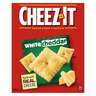 Cheez-It* Baked Snack Crackers White Cheddar 200 g, Crisp, flavourful and packaged for freshness, each bite-size square of Cheez-It* crackers contains 100% deliciousness.