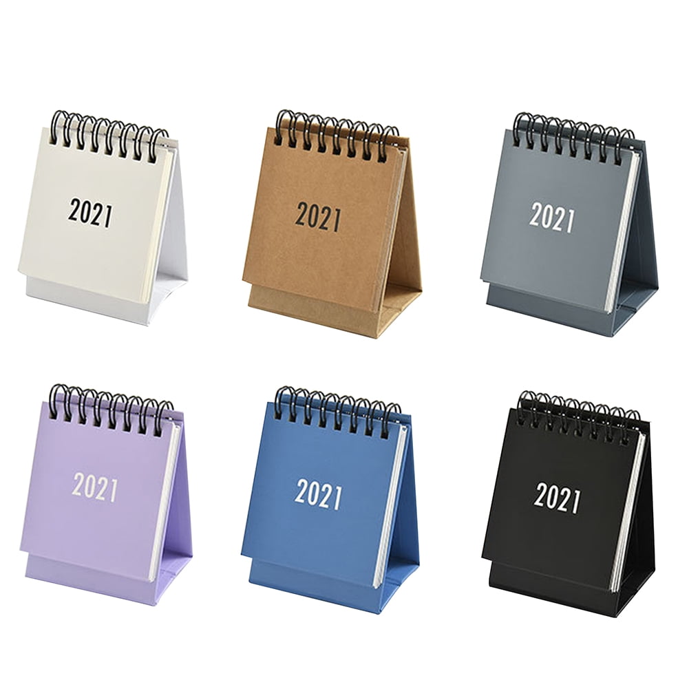 Monthly Calendar Calender Desk Portabl Mini Flip 2020-2021 Standing Desktop 