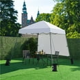 thumbnail image 2 of Yaheetech 8x8 ft Pop-Up Canopy Tent with 1 Side Panel and Carry Bag for Camping, White, 2 of 7
