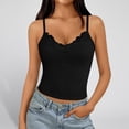 thumbnail image 2 of MDUKONU Women Lace Camisole Tank Top, V Neck Slim Fit, Soft Stretch Layering Tops, Casual Basic Tanks Undershirt, Yoga Cami Shirts Size: S Black, 2 of 4