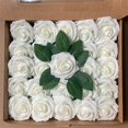 thumbnail image 1 of Caja de regalo de rosas de espuma de polietileno, 25/50 unidades, flores artificiales falsas, decoración de boda, flores para sujetar, 1 of 6