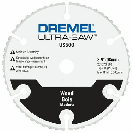 Dremel US500-01 Ultra-Saw 4" Segmented Premium Carbide Wood and Plastic Cutting Wheel