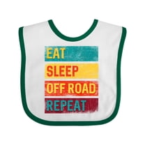 Inktastic Four Wheeling Eat Sleep off Road Repeat Boys or Girls Baby Bib