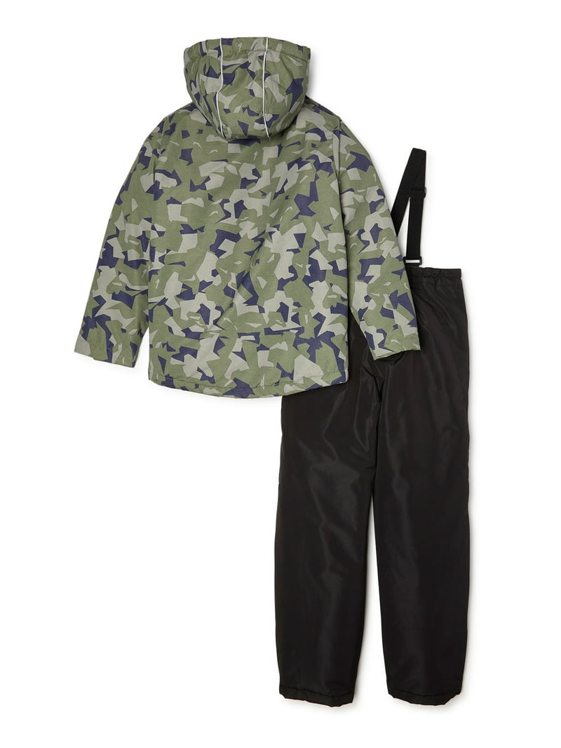 Iceburg Boys Midway Camo Jacket Snow Bib Set Water Resistant