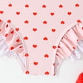 thumbnail image 4 of NAISIBABY Girls Swimsuits One-Piece (4-11T), Cute Hearts Print Quick Dry Ruffles Summer Beach Bathing Suits Pink 6T, 4 of 7