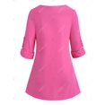 thumbnail image 2 of Más el tamaño de rueda para arriba la blusa de la manga del cordón de superposición Rosegal Blusas Tallas Grandes, 2 of 5