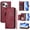 YB04, variant on Zipper Wallet Phone Case for Sharp Aquos R11,PU Leather Flip Cover with 7 Card Slots,Magnetic Closure, Kickstand, Wrist Strap, Compatible Shockproof Case.C05